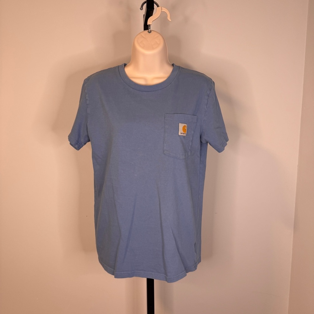 Carhartt Kids Blue Short Sleeve Tee with Pocket - Size Large